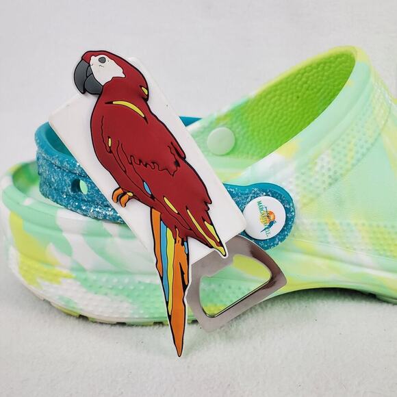 Crocs Margaritaville Clogs M10 / W12 Green Yellow Jibbitz Jimmy Buffett Slip On - Picture 2 of 14